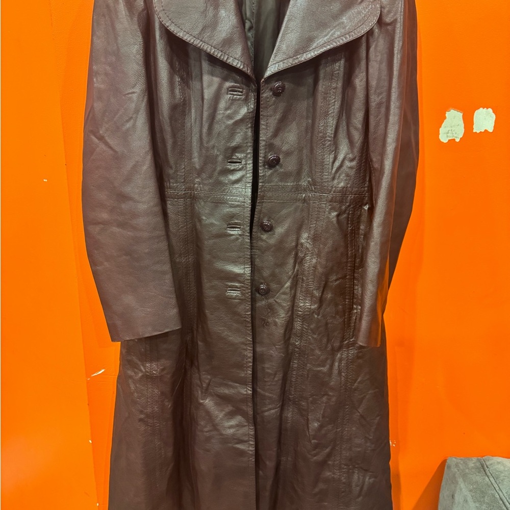 Men's Brown Leather Coat